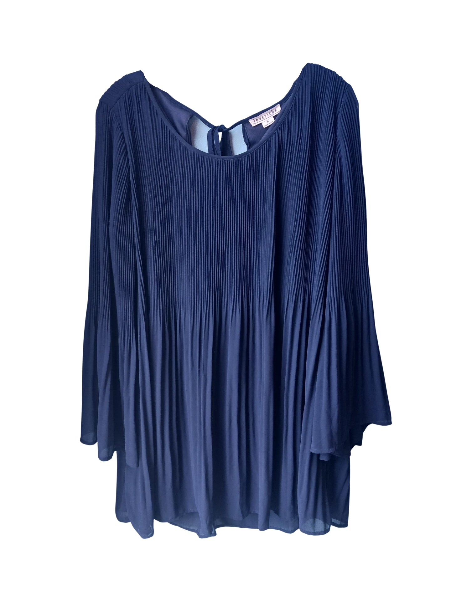 Loveriche Blue Long-Sleeved Dress, Size Large