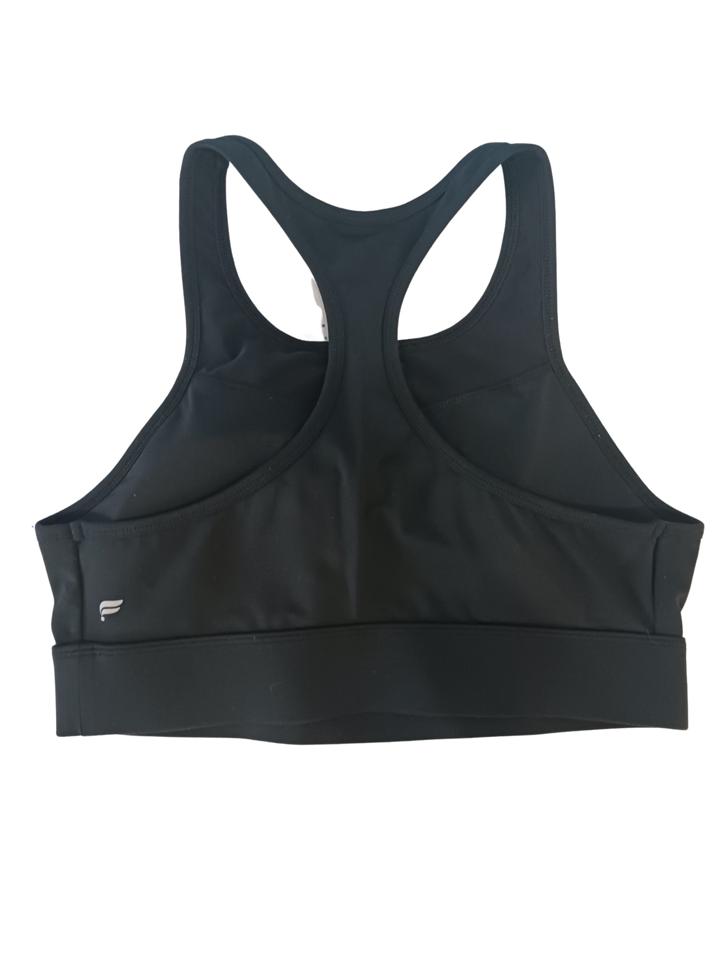 Fabletics Black Lace-Front Sports Bra, Size XL