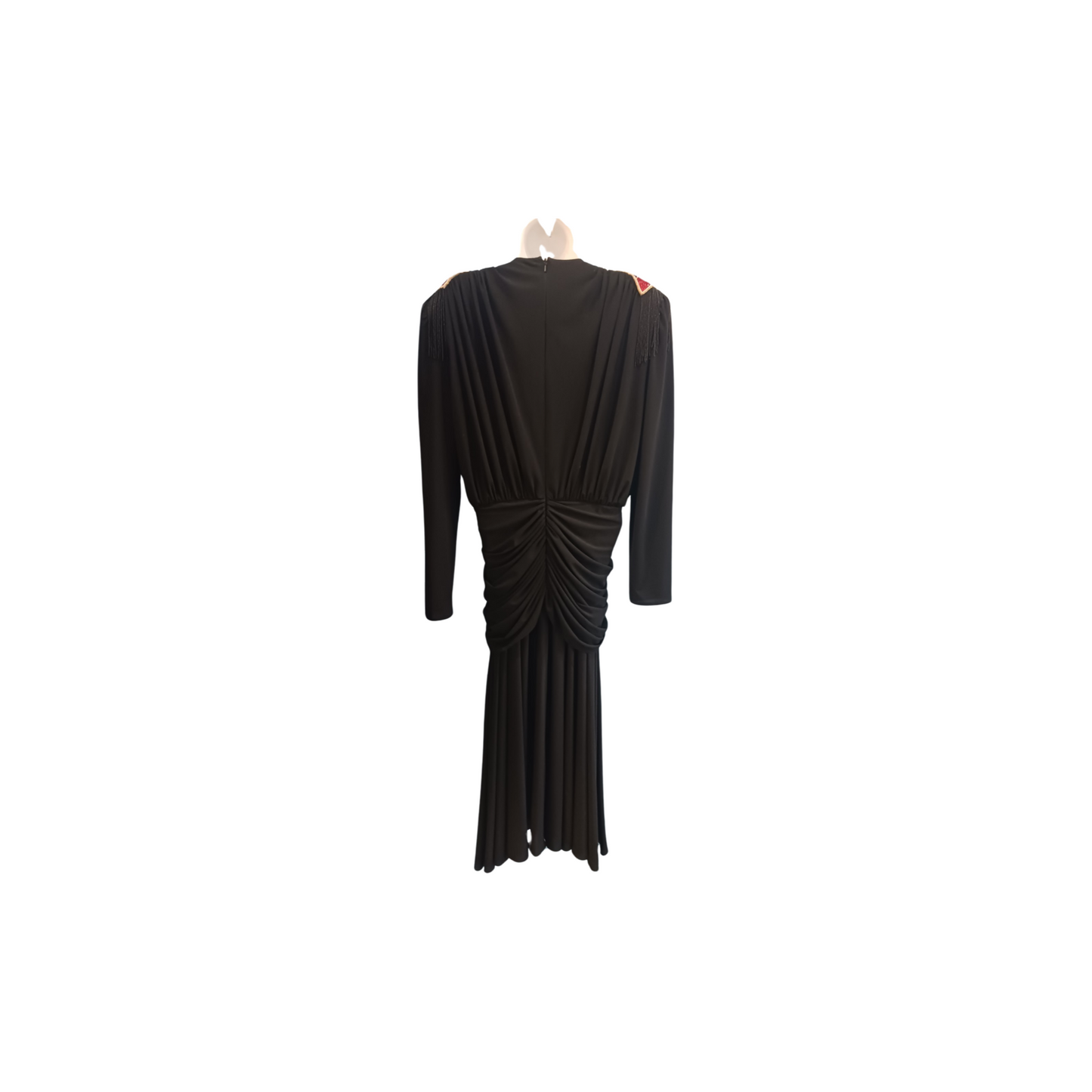 Vintage Oleg Cassini Formal Dress, Black,  Size 10
