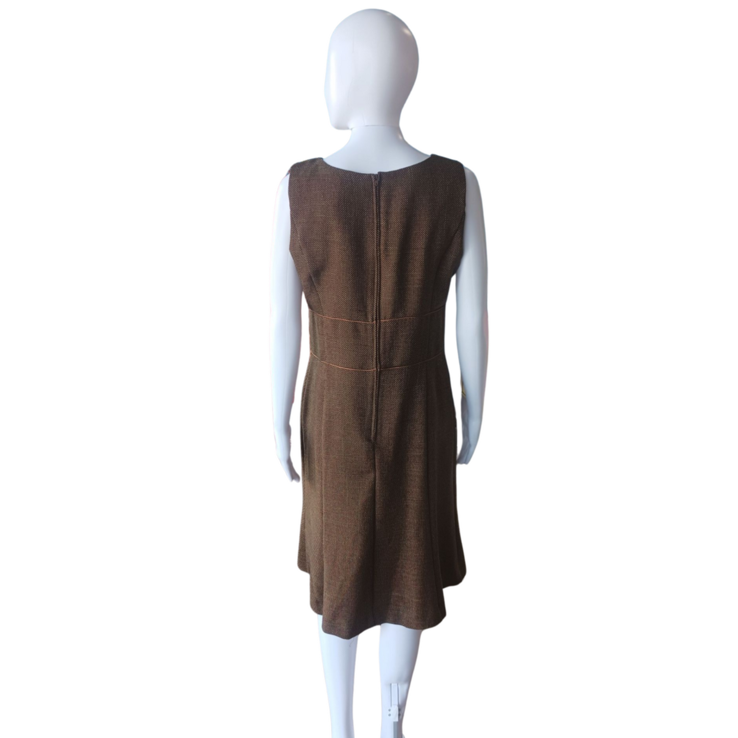 Sag Harbour Brown Sleeveless Dress, Size 10