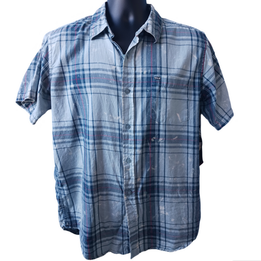 Hurley Plaid Mens Shirt, Size Medium