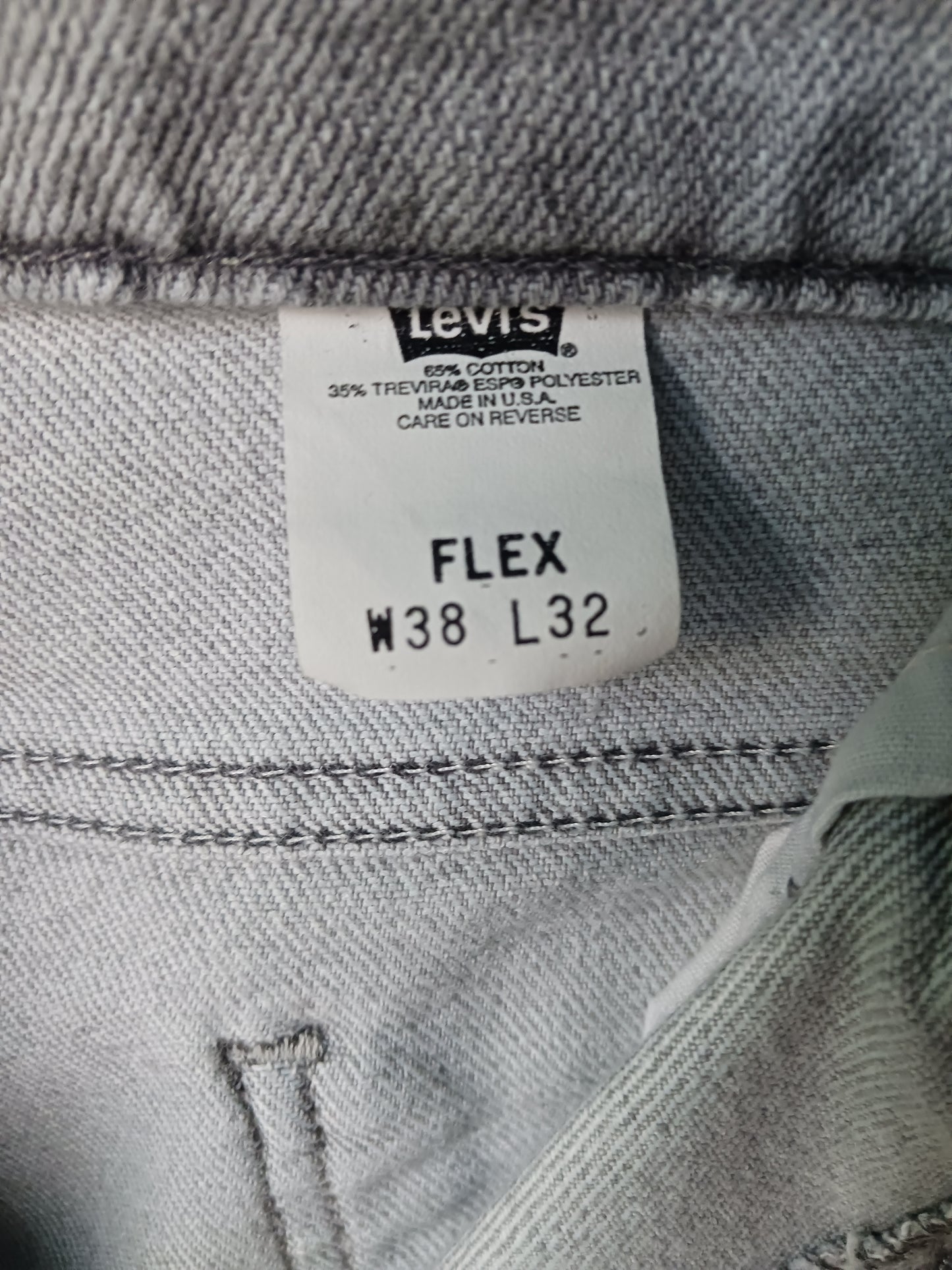 Levi's Mens' 540 Flex Jeans, Gray, 38x32