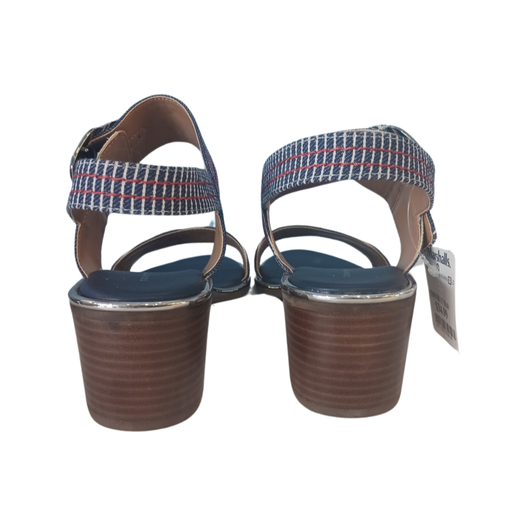 Tommy Hilfiger Striped Heeled Sandals, Size 10