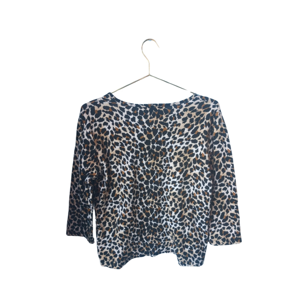 Jones New York Animal Print Top, Size PXL