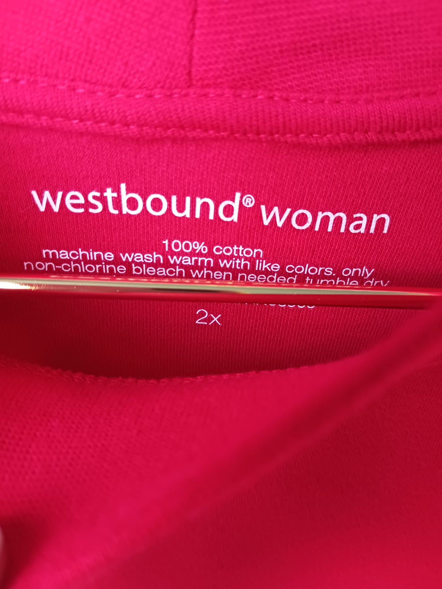 Westbound Woman Long-Sleeved Crew Neck Top, Size 2X