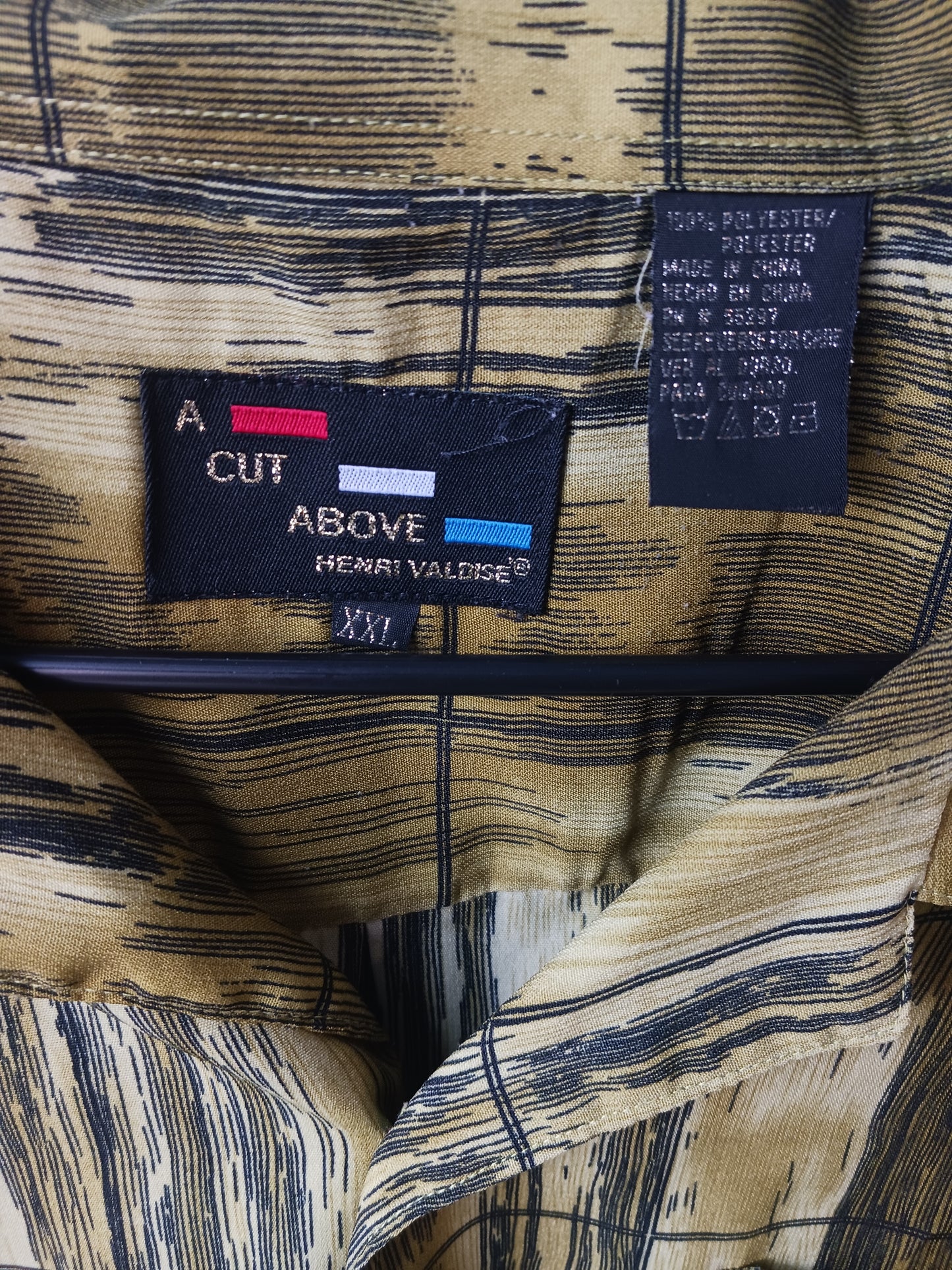 A Cut Above Abstract Print Shirt, Size XXL