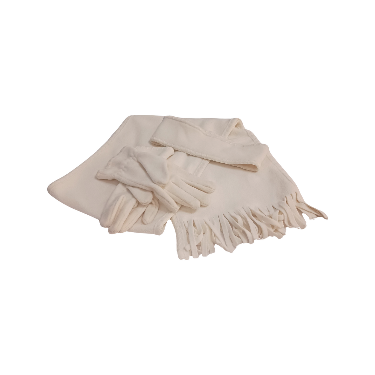 Unbranded Ivory Glove And Scarf Set