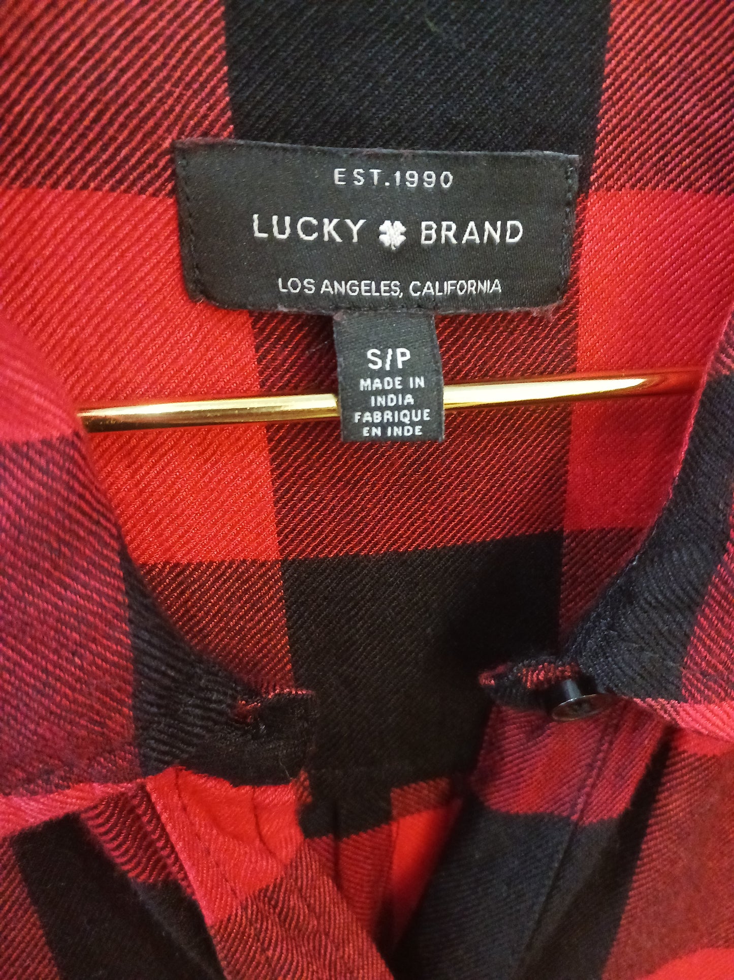 Lucky Brand Buffalo Plaid Shirt Dress, Size Small