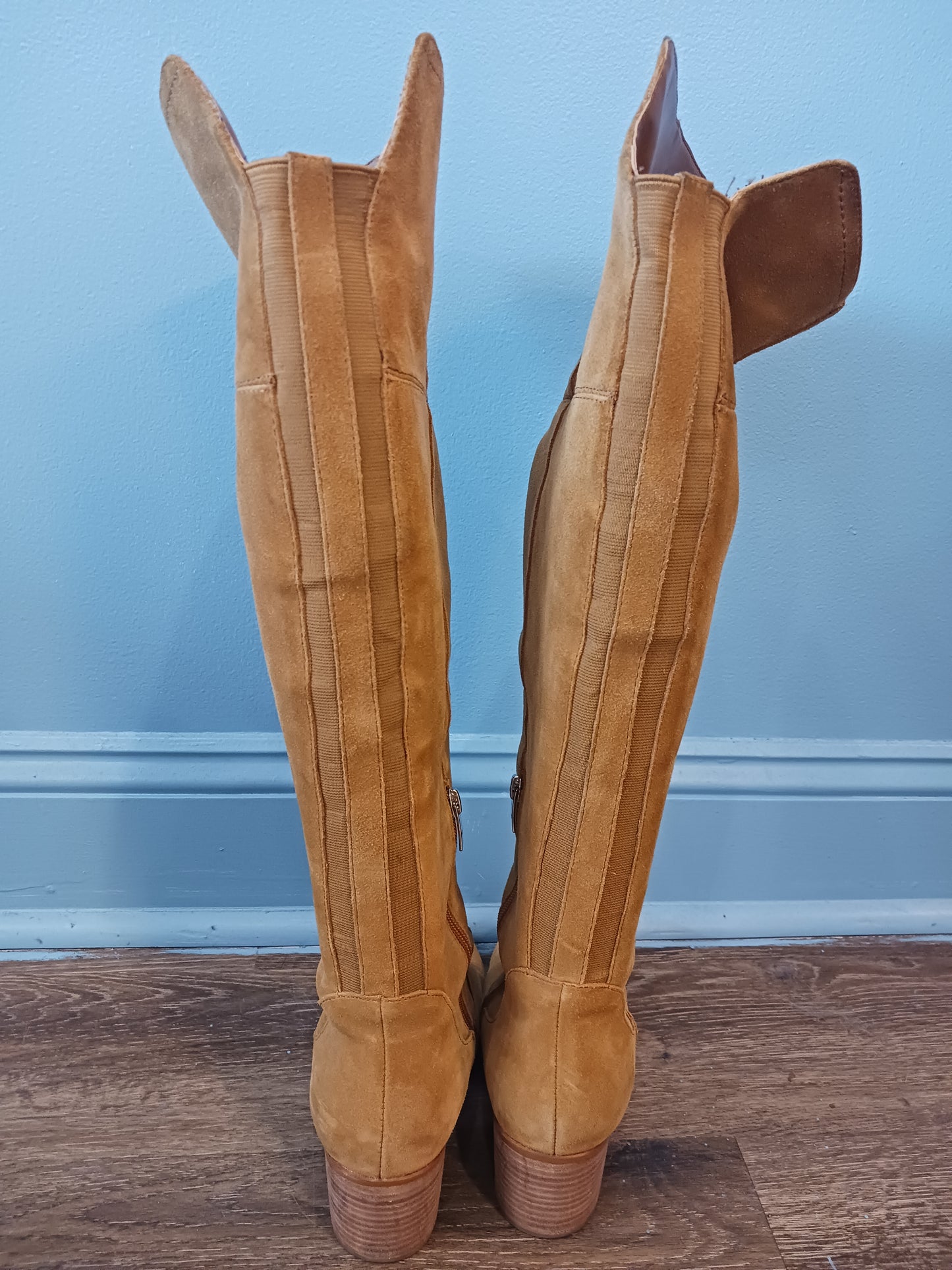 Marc Fisher Tan Suede Knee Boots, Size US 7.5 W