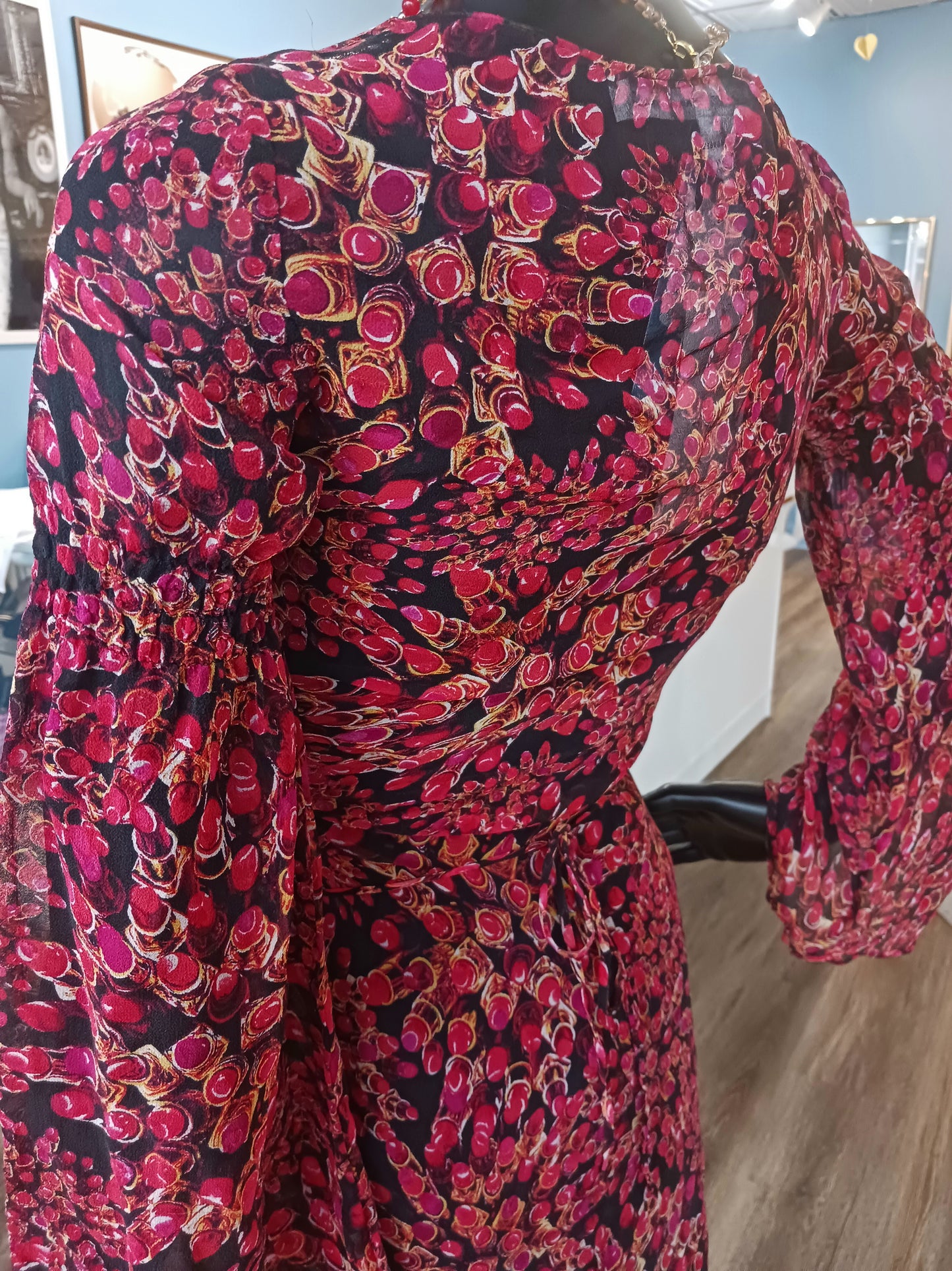 Diane Von Furstenberg Sheer Silk Dress, Size 2