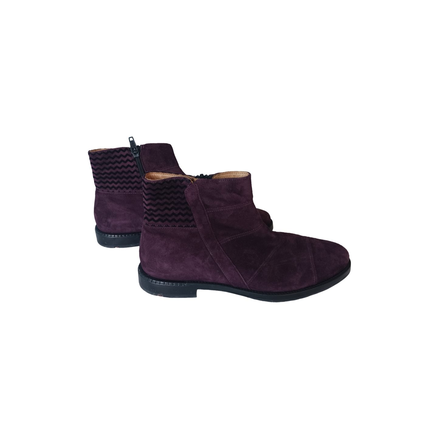 Lloyd Purple Suede Ankle Boots, Size 9
