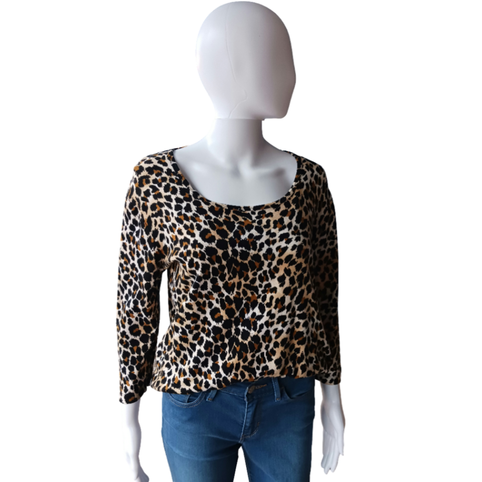 Jones New York Animal Print Top, Size PXL