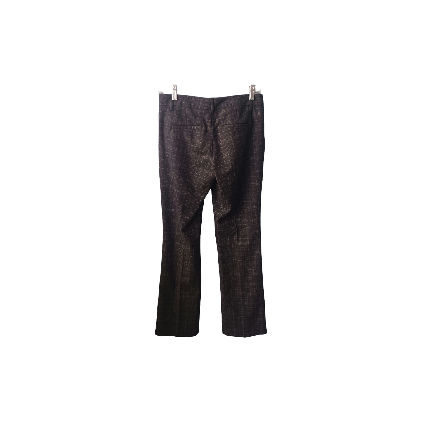 Stile Benetton Charcoal Plaid Pants, Size 38