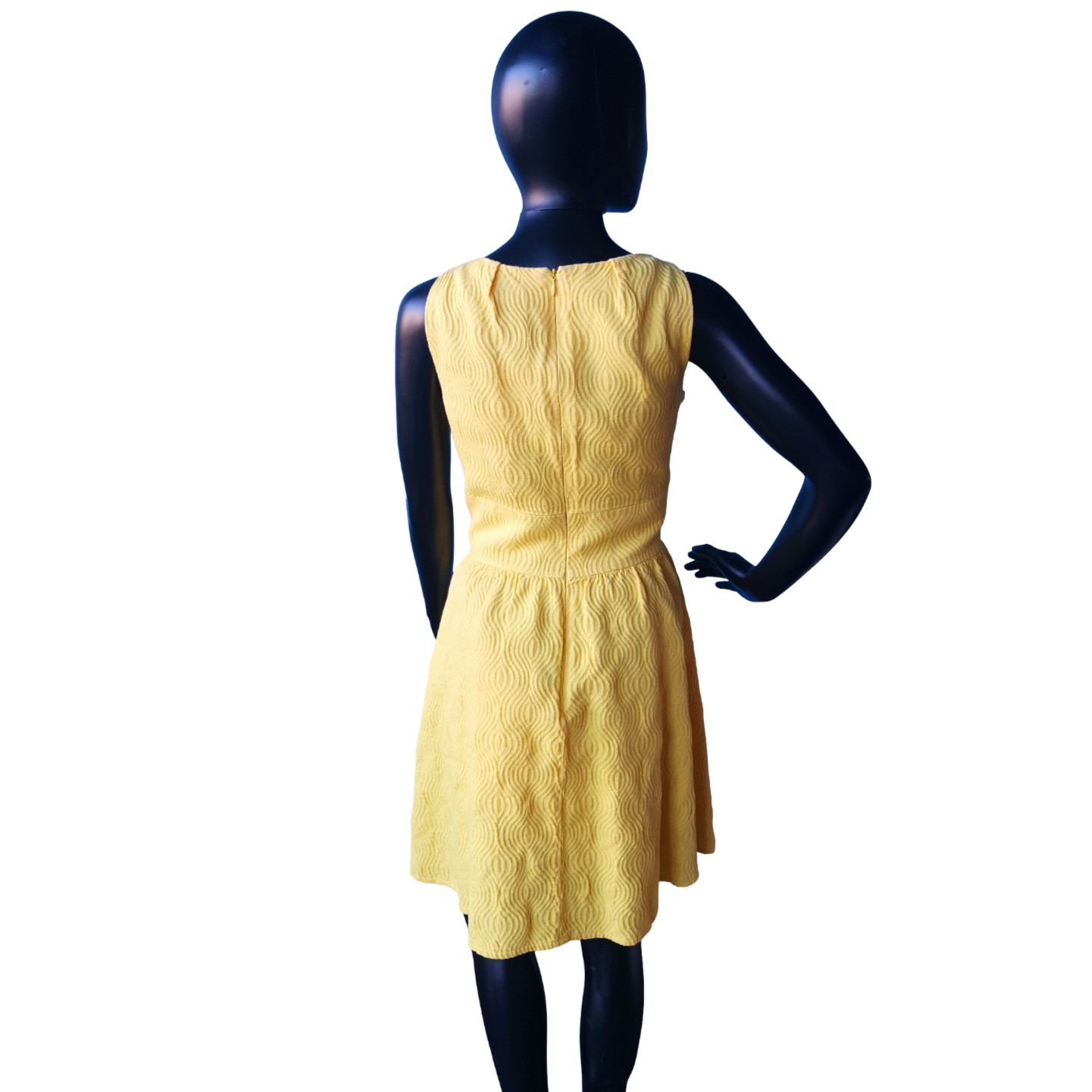 New Directions Yellow Cotton Dress, Size 12