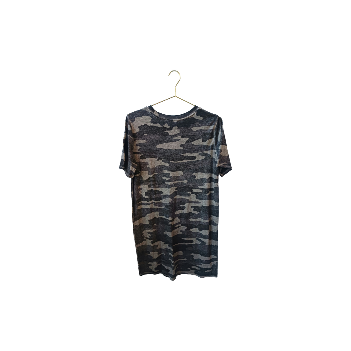 Lucky Brand Camouflage Burnout T-Shirt Dress, Size Medium
