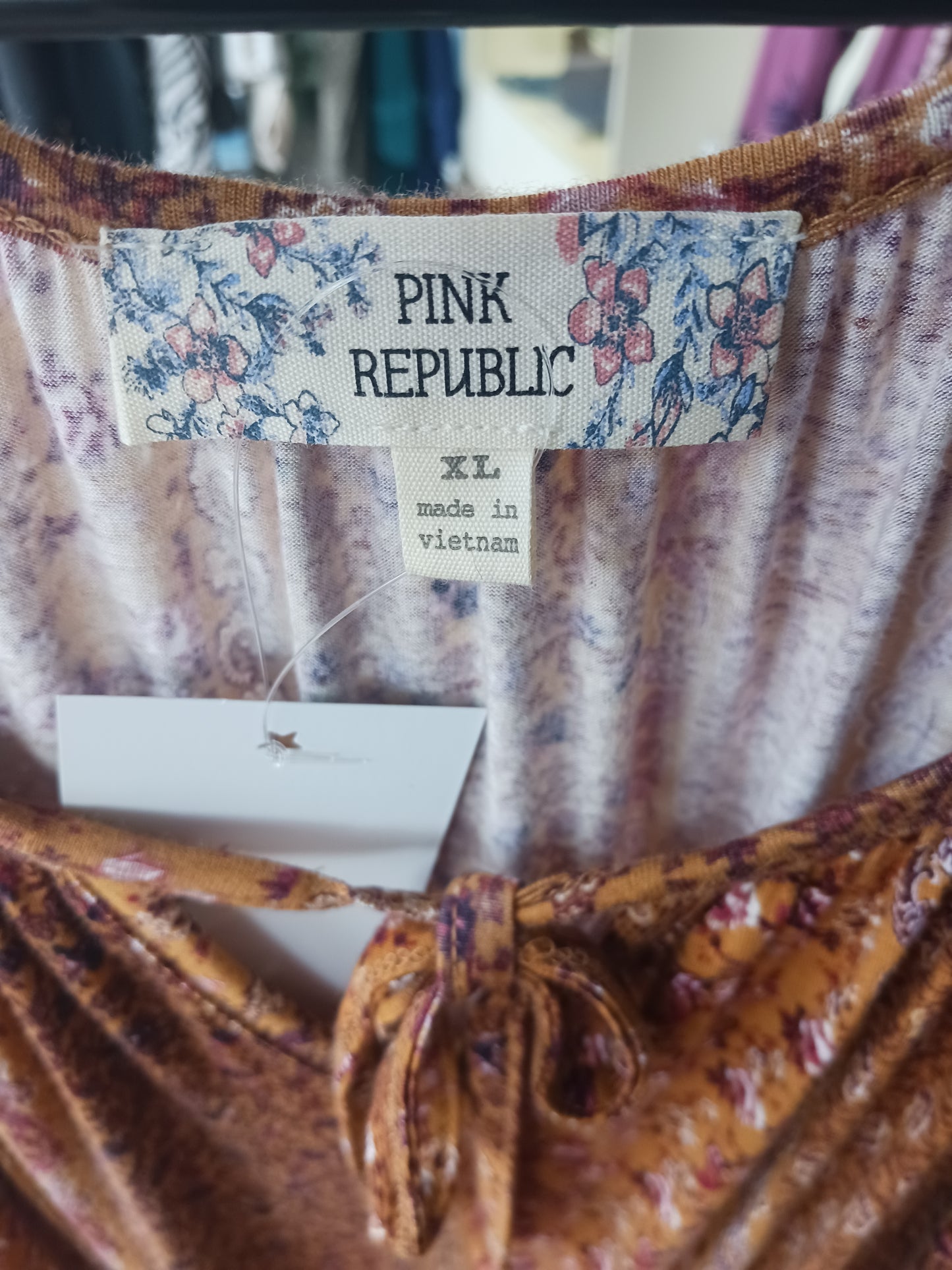 Pink Republic Long Sleeve Peasant Blouse, Size Large