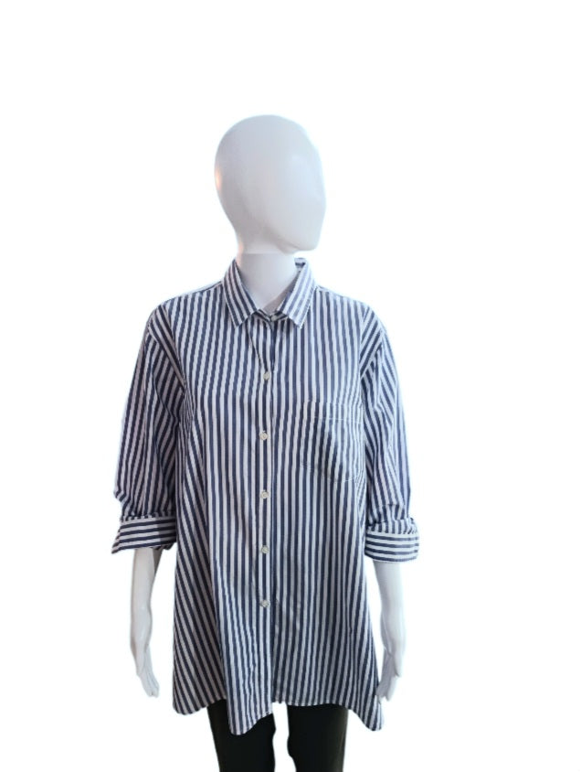 Old Navy The Classic Shirt Striped Button-up Shirt, Size XXL