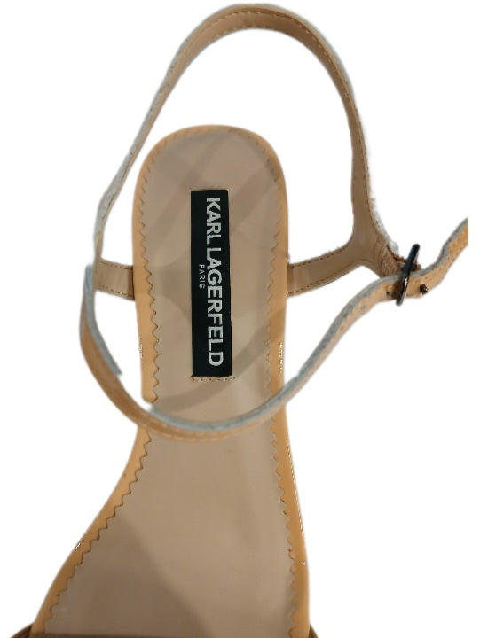 Karl Lagerfeld Nude Beige Heels, Size 8.5