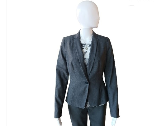 Worthington Gray Single Button Blazer, Size 8