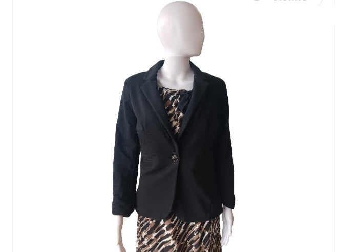 Apt 9 Black Single Button Blazer, Size Medium