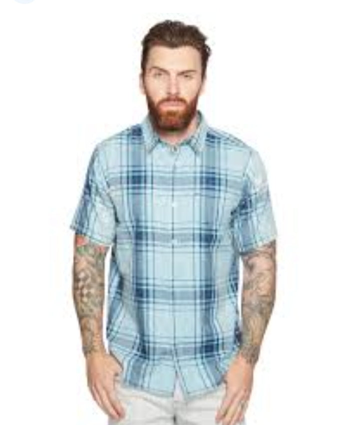 Hurley Plaid Mens Shirt, Size Medium