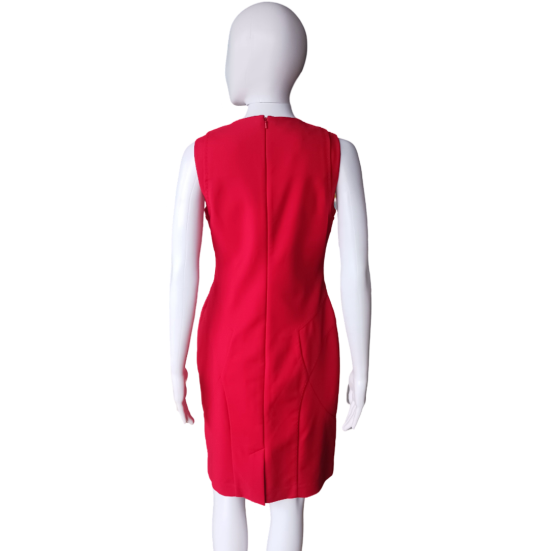 Paper White Red Sheath Dress, Size 4