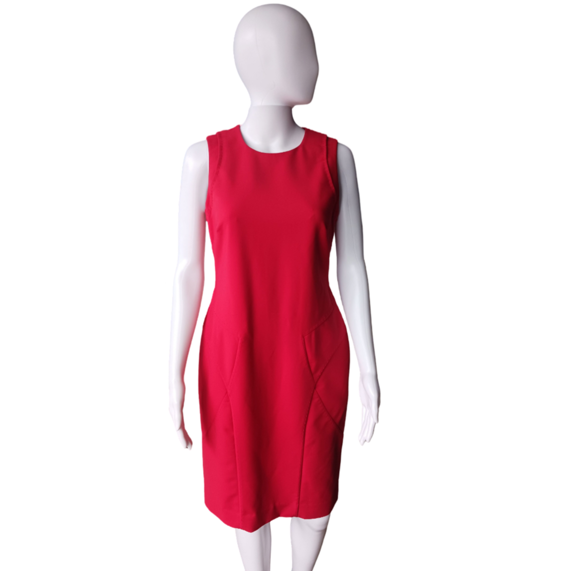 Paper White Red Sheath Dress, Size 4