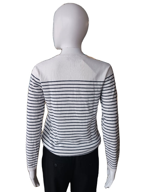 Tommy Hilfiger Striped V-neck Sweater, Size S