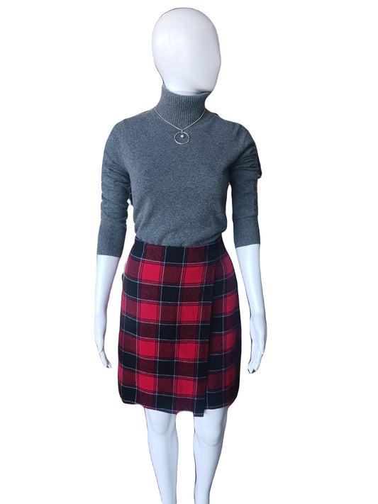 Talbots Red Plaid Skirt, Size 4