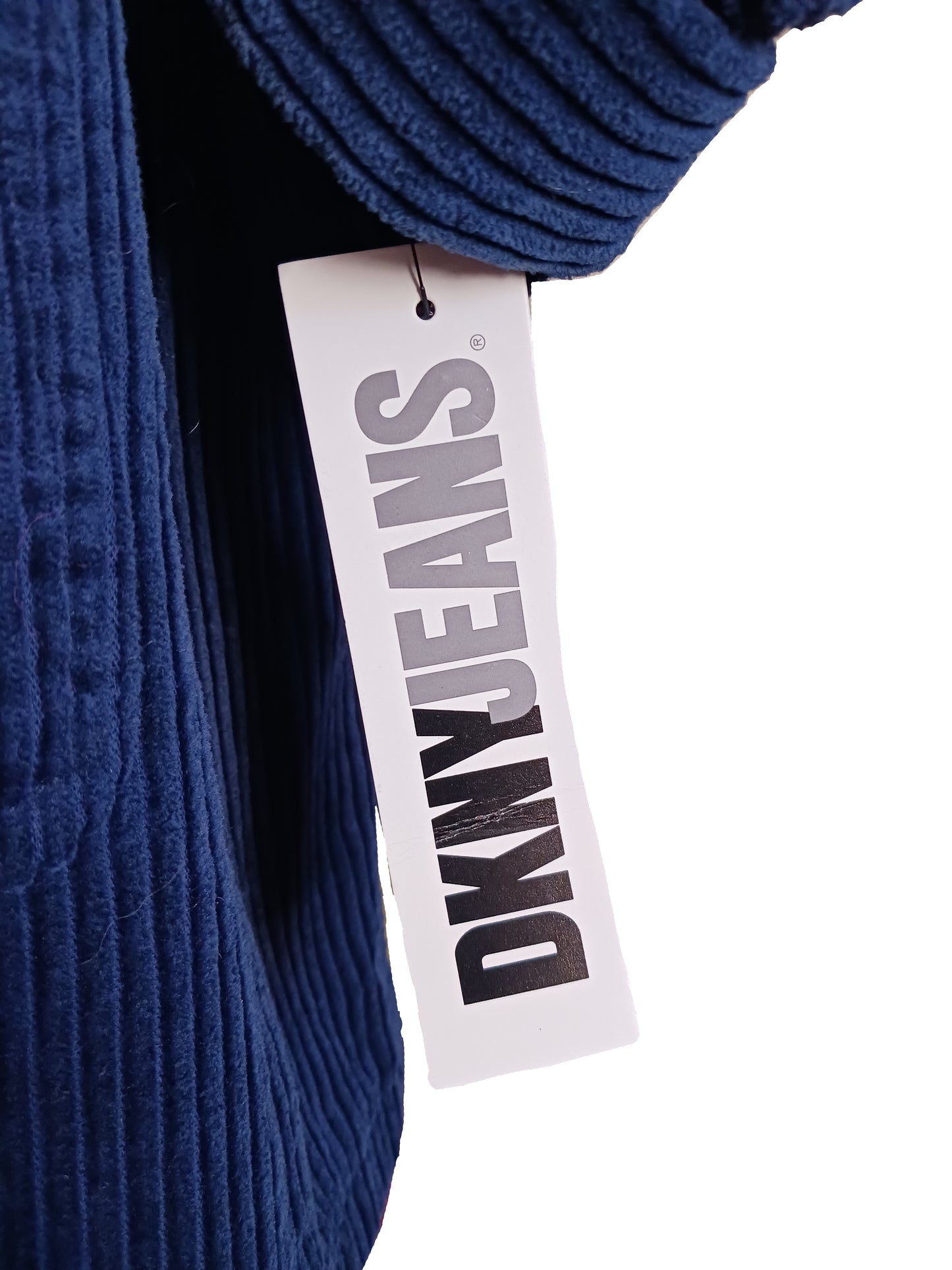 DKNY Jeans Blue Corduroy Coat, Size Medium
